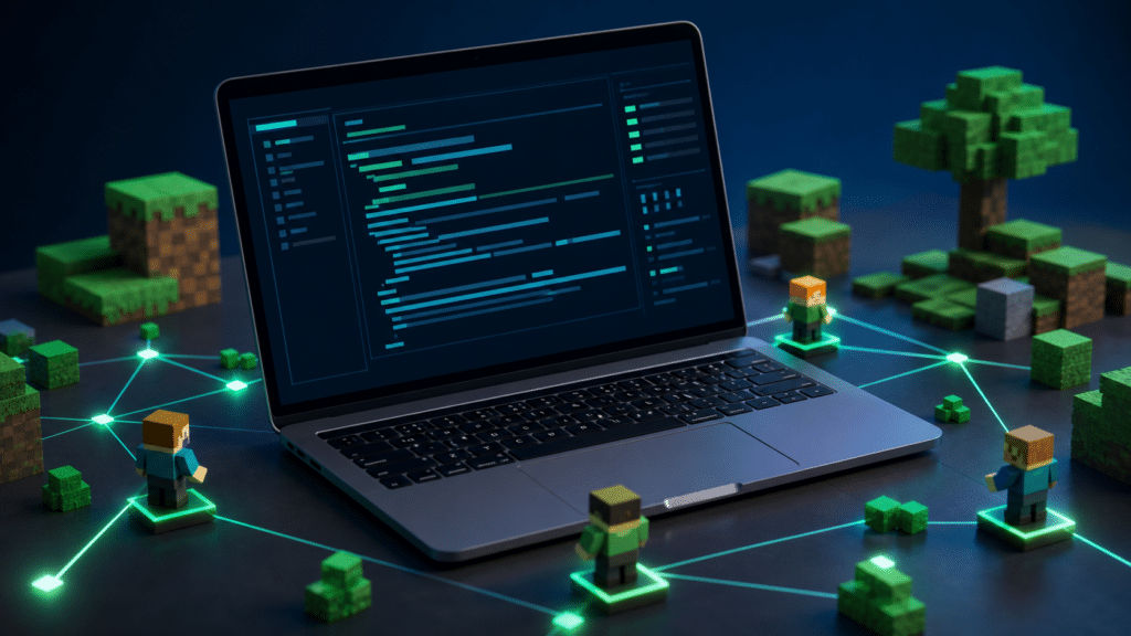 Illustration de création et configuration d’un serveur Minecraft